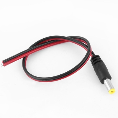 Cable mâle certifié par la CE 5.5*2.1mm 12V DC Power Pigtail pour la sécurité CCTV