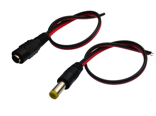 Cable mâle certifié par la CE 5.5*2.1mm 12V DC Power Pigtail pour la sécurité CCTV
