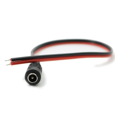 27/30cm Longueur DC Power Connecteur de câble féminin Tire de queue de porc en plomb Télécommande de vidéosurveillance Jack prise de vue