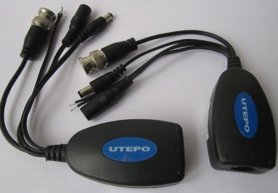 CCTV BNC Vidéo Balun de données de puissance / Transcepteur Extender via Cat5e Surge Protection