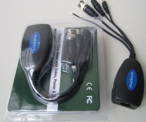 CCTV BNC Vidéo Balun de données de puissance / Transcepteur Extender via Cat5e Surge Protection