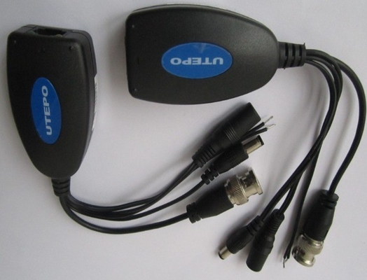 CCTV BNC Vidéo Balun de données de puissance / Transcepteur Extender via Cat5e Surge Protection