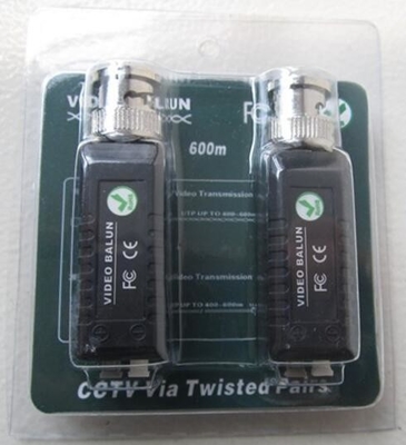 Cat5e Cat6 à l'appareil photo Balck Single Channel Passive BNC Vidéo Balun émetteur-récepteur