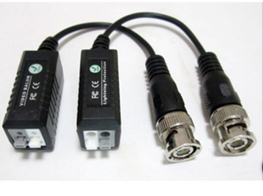 Cat5e Cat6 à l'appareil photo Balck Single Channel Passive BNC Vidéo Balun émetteur-récepteur