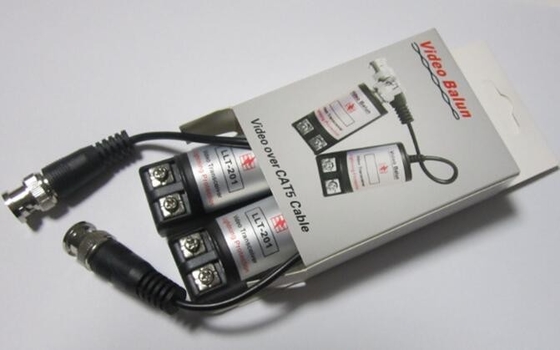 Sécurisé CCTV Coax BNC Vidéo Balun Transceiver Adaptateur pour la caméra DVR Black Housing