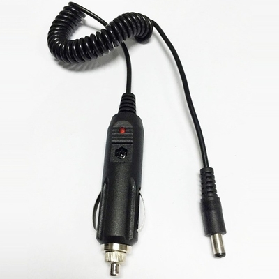 Cable de chargeur de voiture à prise en courant continu à extrémité mâle pour allume-cigarettes 12v 5.5x2.1 dans les véhicules