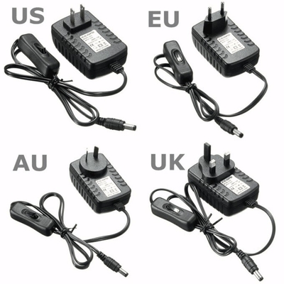 EU US UK Adaptateur d'alimentation 100-240V à 12V en continu avec sortie 2000mA