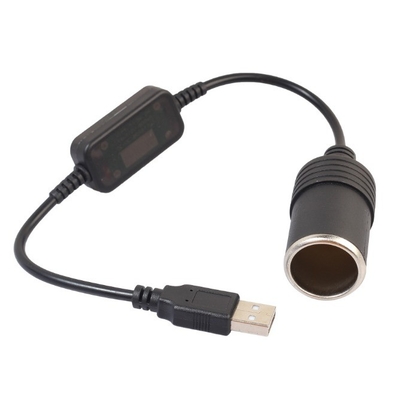 5V à 12V USB allume-cigare pour voiture prise de courant femme convertisseur adaptateur design en PVC noir