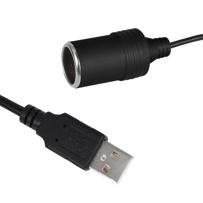 5V à 12V USB allume-cigare pour voiture prise de courant femme convertisseur adaptateur design en PVC noir