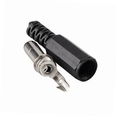 Noir 5,5 mm x 2,1 mm mâle prise électrique à courant continu jack connecteur de soudure adaptateur pour le sexe