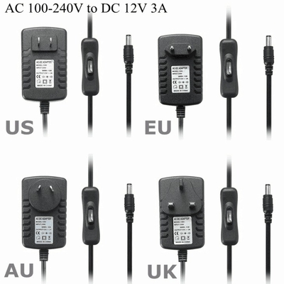 12V 15V 5V 19V 24V sortie Adaptateur d'alimentation par commutation AC/DC pour produits électroniques