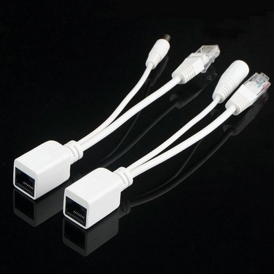 Certificat CE Paires POE Ethernet Injecteur Splitter Adapteur câble pour CCTV RJ 45 RCA
