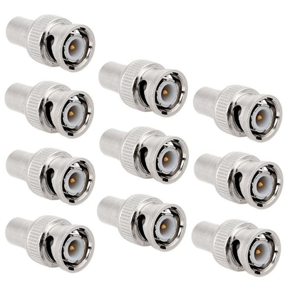 Adaptateur de connecteur coaxial BNC à RCA homme à femme Argent pour caméra de surveillance