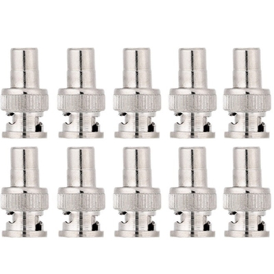 Adaptateur de connecteur coaxial BNC à RCA homme à femme Argent pour caméra de surveillance