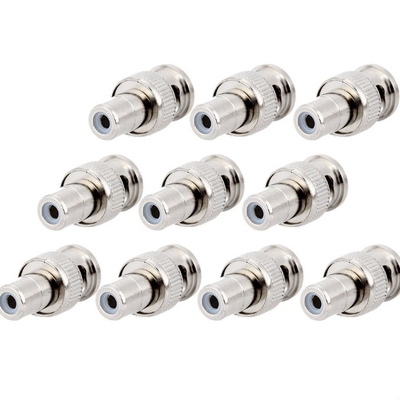 Adaptateur de connecteur coaxial BNC à RCA homme à femme Argent pour caméra de surveillance