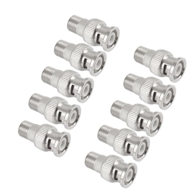 Adaptateur de connecteur RF coaxial BNC mâle à femelle pour CCTV RG6 RG59 CE