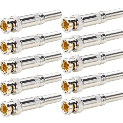 Supérieur argent BNC connecteur mâle adaptateur de prise pour câble audio vidéo sans soudage
