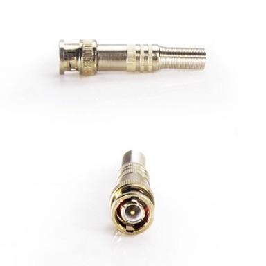 Supérieur argent BNC connecteur mâle adaptateur de prise pour câble audio vidéo sans soudage