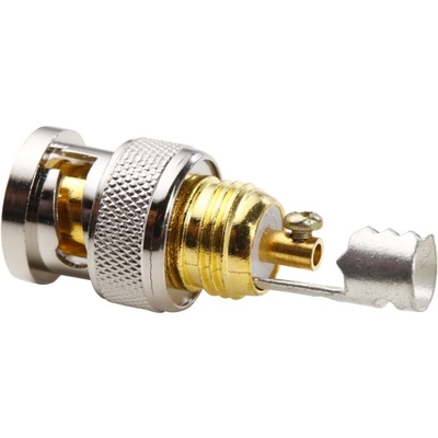 Supérieur argent BNC connecteur mâle adaptateur de prise pour câble audio vidéo sans soudage