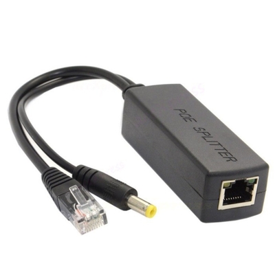 48V à 12V 5V 2.4A Diviseur PoE actif pour caméra IP CCTV IEEE802.3 Conforme en noir