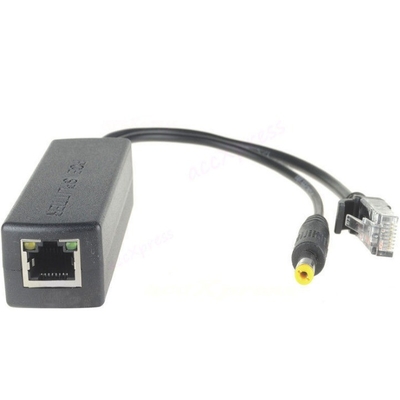 48V à 12V 5V 2.4A Diviseur PoE actif pour caméra IP CCTV IEEE802.3 Conforme en noir