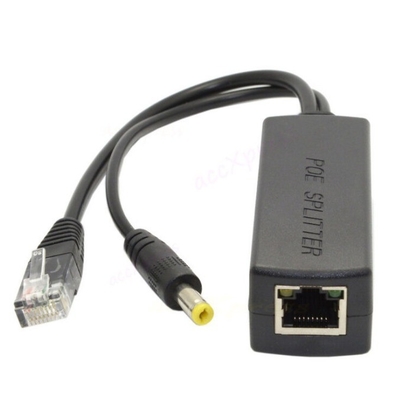 48V à 12V 5V 2.4A Diviseur PoE actif pour caméra IP CCTV IEEE802.3 Conforme en noir