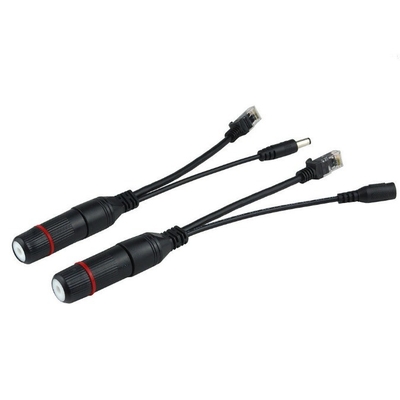 Splitter RJ45 féminin à RJ45 mâle sortie d'alimentation pour câble d'injecteur POE étanche à 12 V
