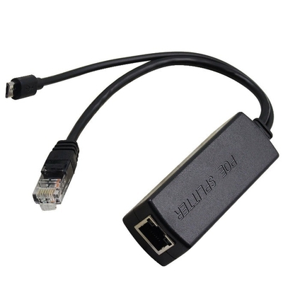 CCTV Power Over Ethernet 5V POE Splitter 5V 2.4A avec adaptateur micro USB