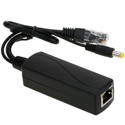 Transmission réseau Black PoE Splitter Adaptateur de câble IEEE802.3af 12V CC pour caméra IP