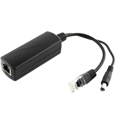 Transmission réseau Black PoE Splitter Adaptateur de câble IEEE802.3af 12V CC pour caméra IP