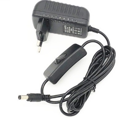 Adaptateur d'alimentation de commutateur CCTV C-Power 12V 1A 12V 2A avec prise de commutateur ON/OFF