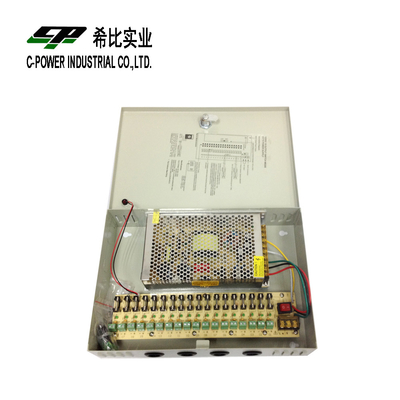 Boîte d'alimentation de 18 canaux pour caméra de vidéosurveillance à une tension d'entrée de 12 V 10 A CC