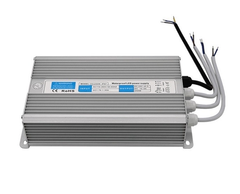 Transformateur LED à conducteur blindé argenté à courant continu de 24 V IP67