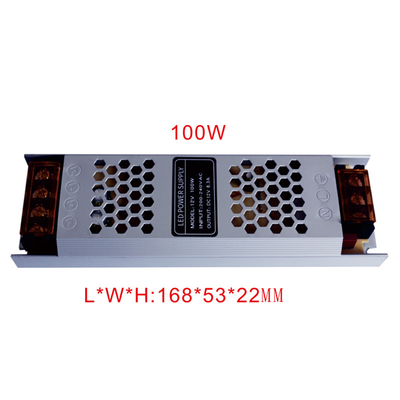 188*47*35mm Silver Slim Switch Power Supply pour la lumière LED C-Power 12V 100W sortie