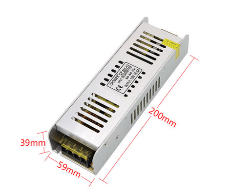 L'alimentation électrique à bande de lumière LED Taille mince 180w AC 110-220V à DC 12V/24V Adaptateur de pilote