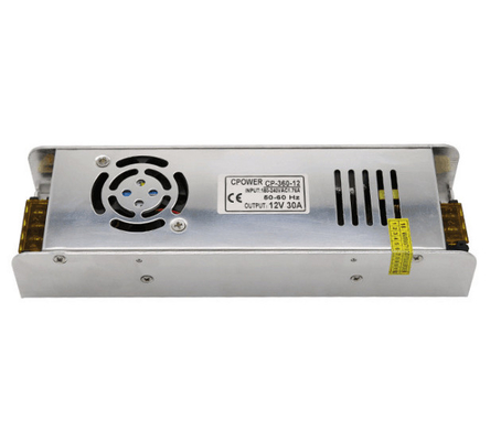 DC 12V 30A 360W Transformateur LED sous-mini régulé