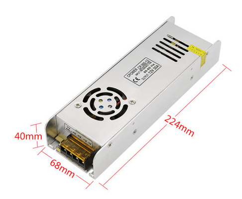 DC 12V 30A 360W Transformateur LED sous-mini régulé