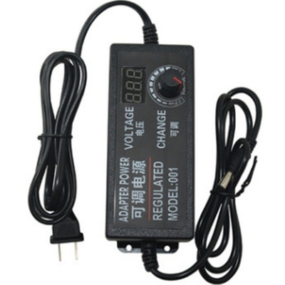 Adaptateur réglable C-Power 3-12V 5A 60W avec câble CC 1,2M en option