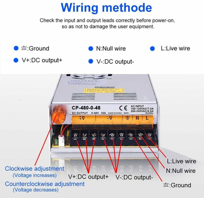 C-Power 480w alimentation réglable LED affichage AC110V/220V DC 0-24V/0-36V/0-48V/0-60V