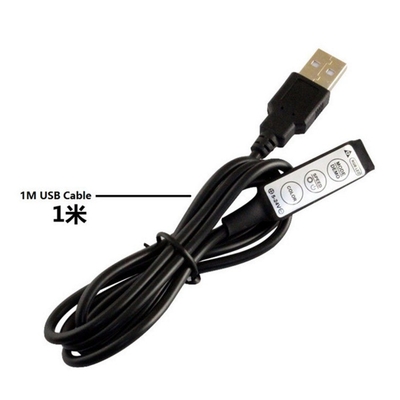Femme 1m bande LED noire avec alimentation 5v et contrôleur USB 3 clés