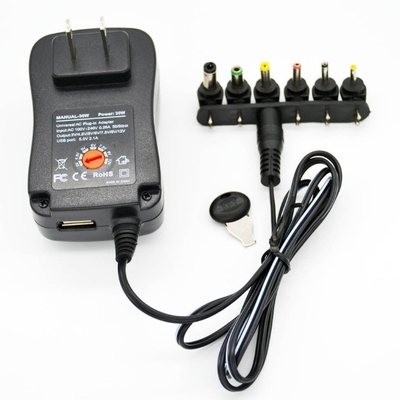 Adaptateur de prise électrique DC à angle droit de 12V 2A 24W pour C-Power AC100-240 sortie DC3-12V